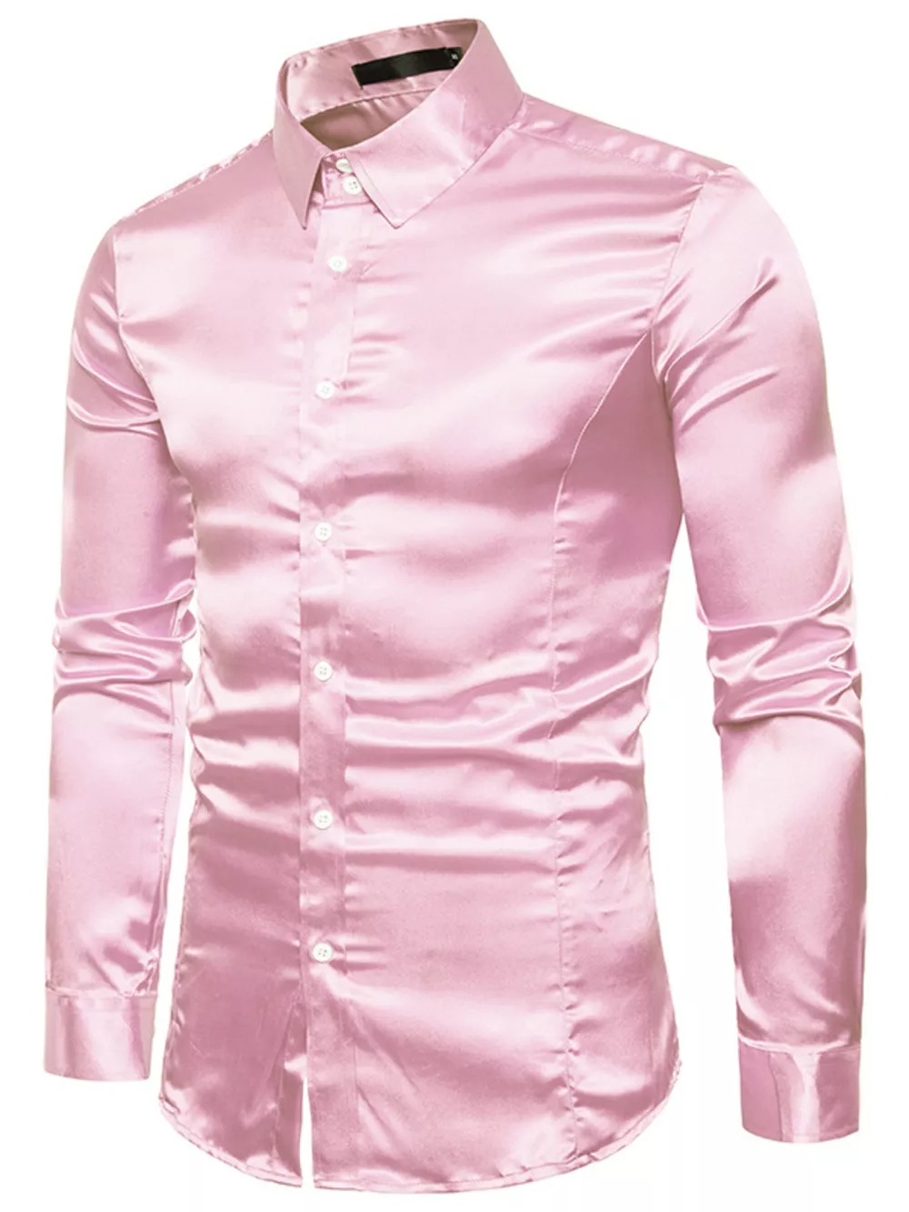 Men's Satin Long Sleeve Shirt, image 16