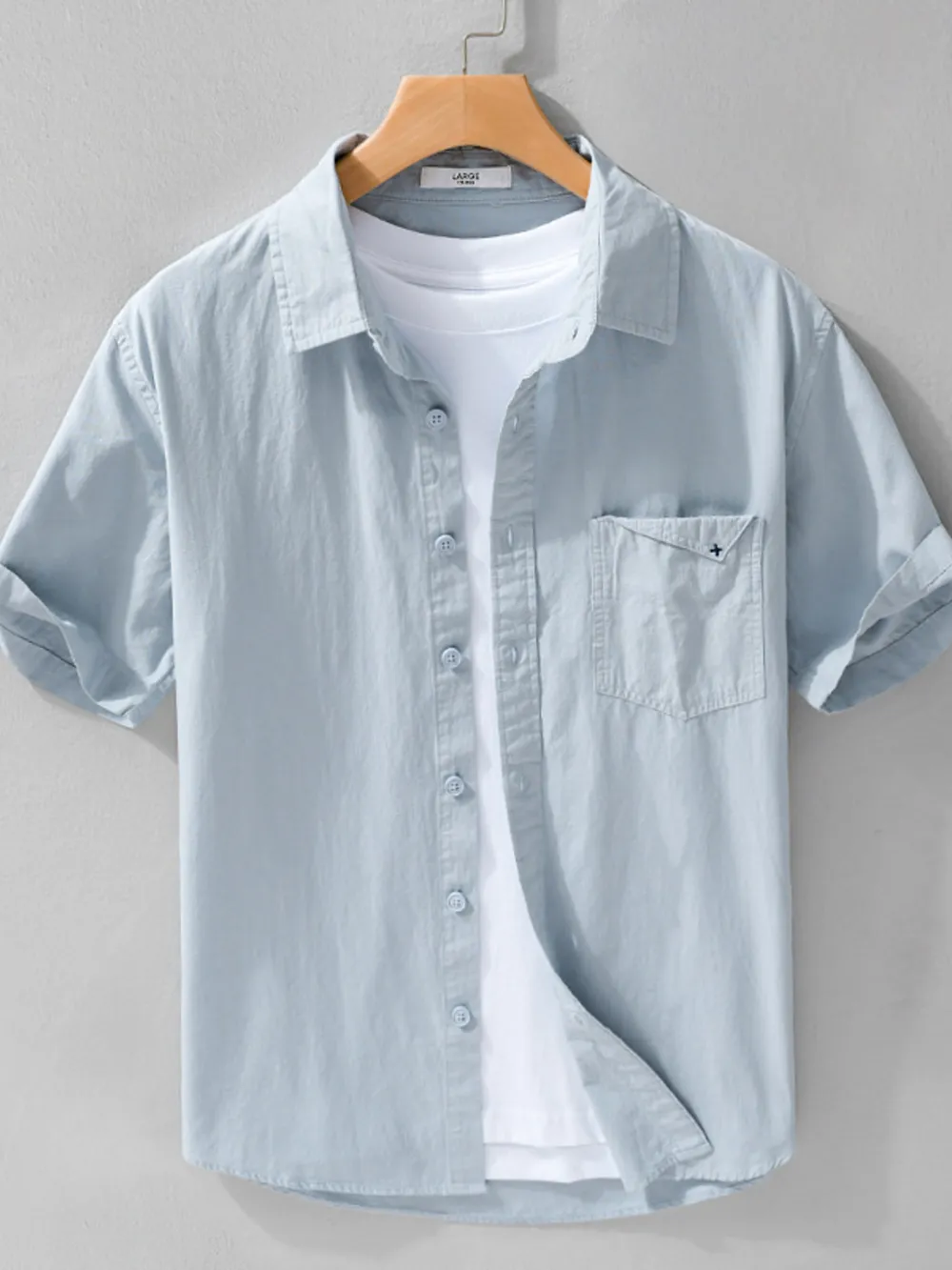 Men's Plus Size Button Up Short Sleeve Shirt, image 6