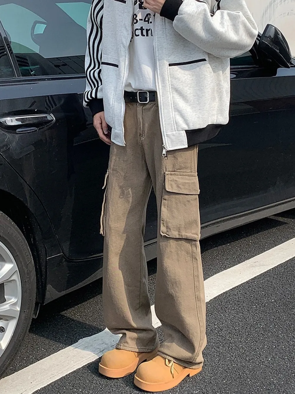 Men's Full Size Loose Fit Cargo Pants Plus Size, image 2