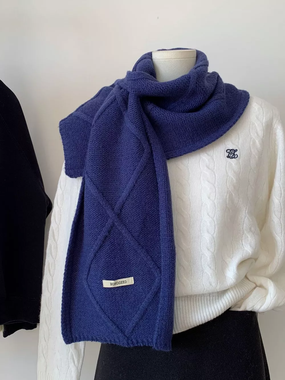 Solid Color Knitted Winter Scarf, image 6