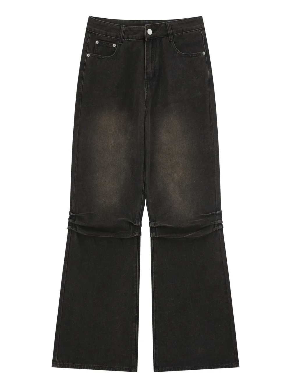 Men's Relaxed Fit Vintage Wash Flare Jeans, image 7