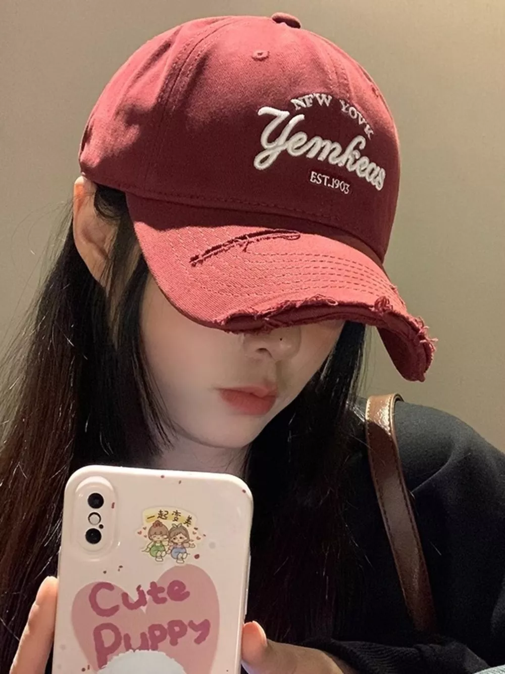 Distressed Embroidered Baseball Cap, image 2