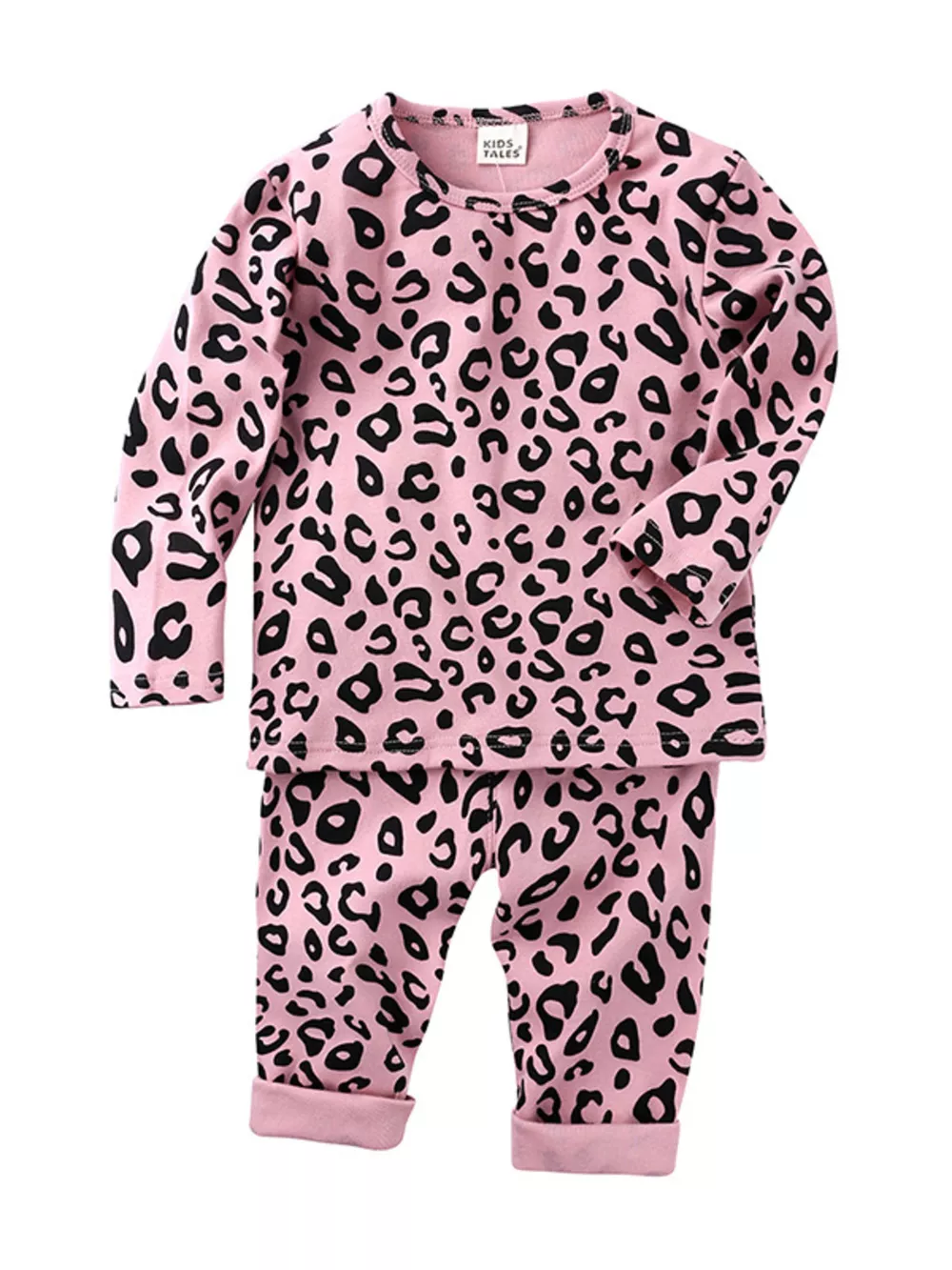 Children's Leopard Print Long Sleeve Top and Pants Set, image 5