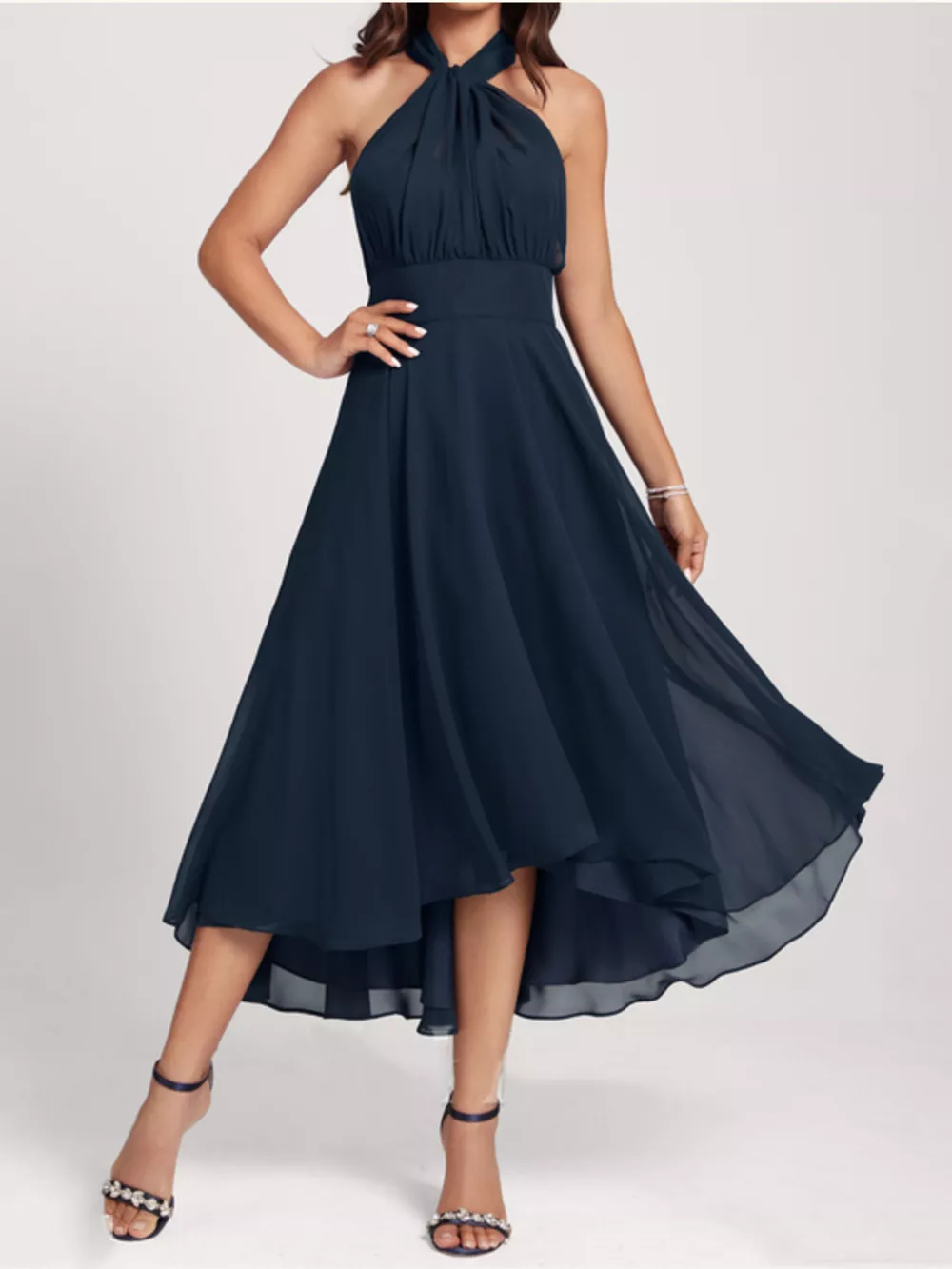 Ruched A-Line Midi Dress, image 12
