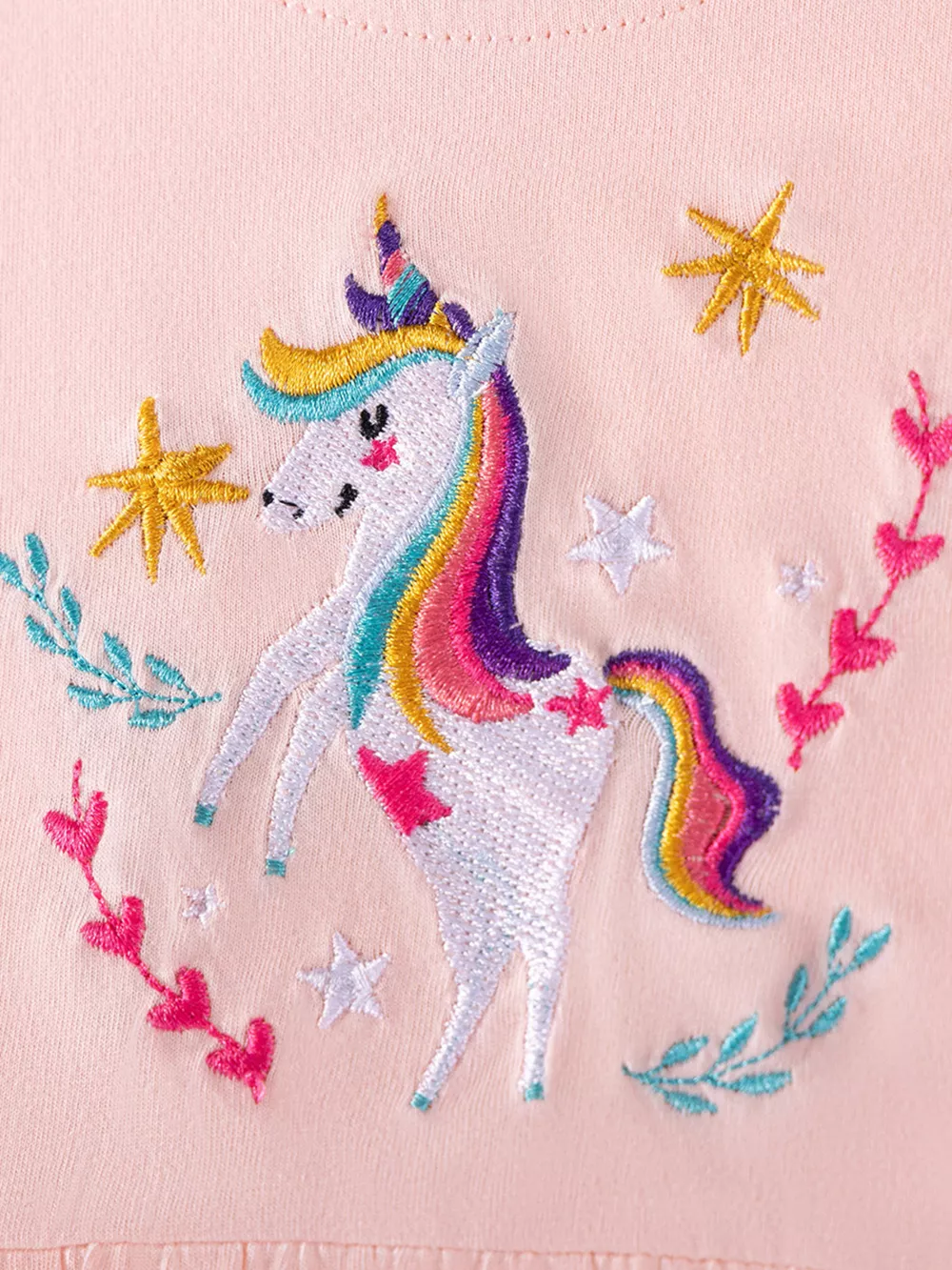 Children's Unicorn Embroidered Top & Capri Leggings Set, image 4