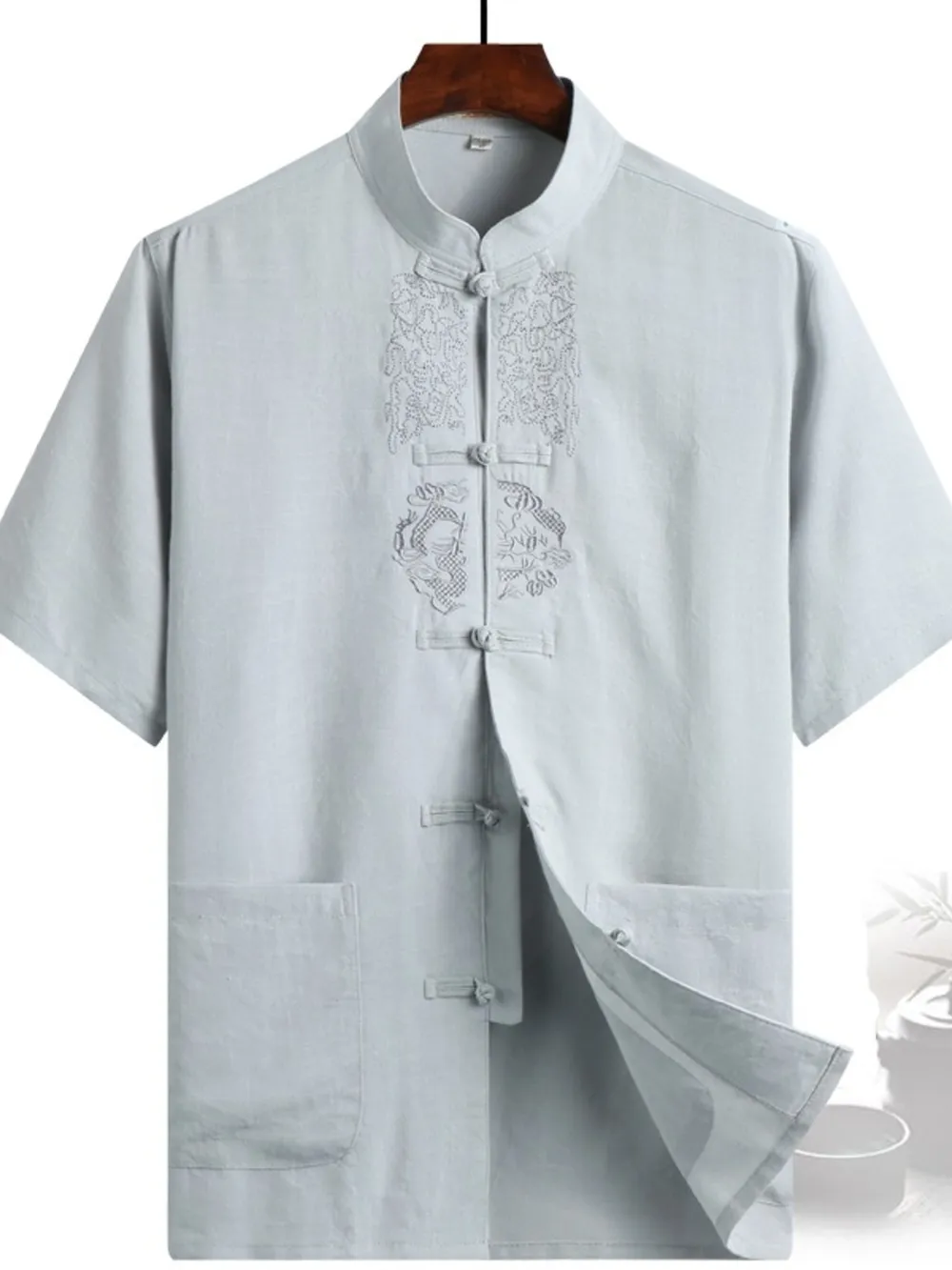 Men's Full Size Button Up Short Sleeve Shirt Plus Size, image 7
