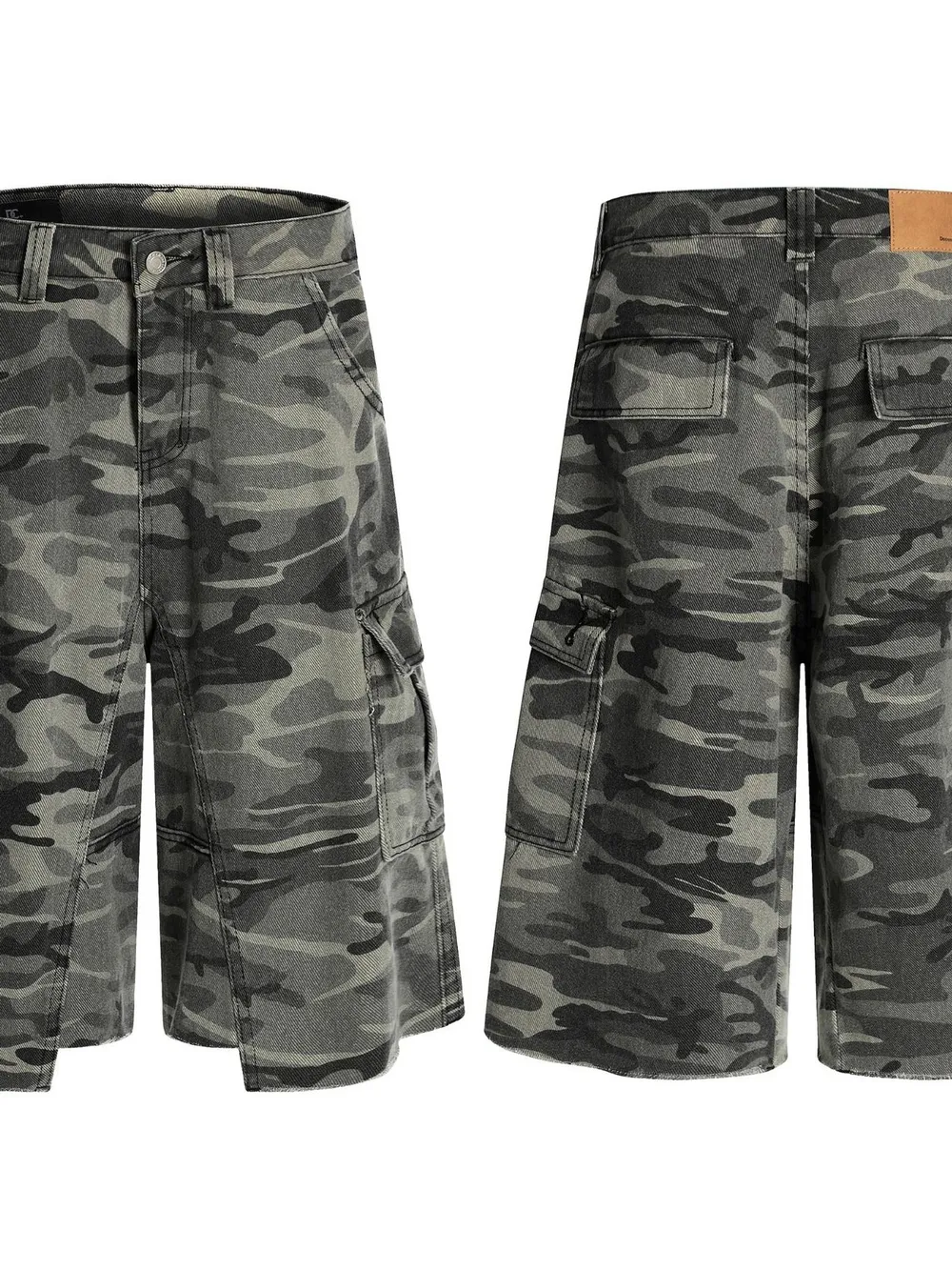 Men's Camouflage Cargo Capris Jeans, image 4
