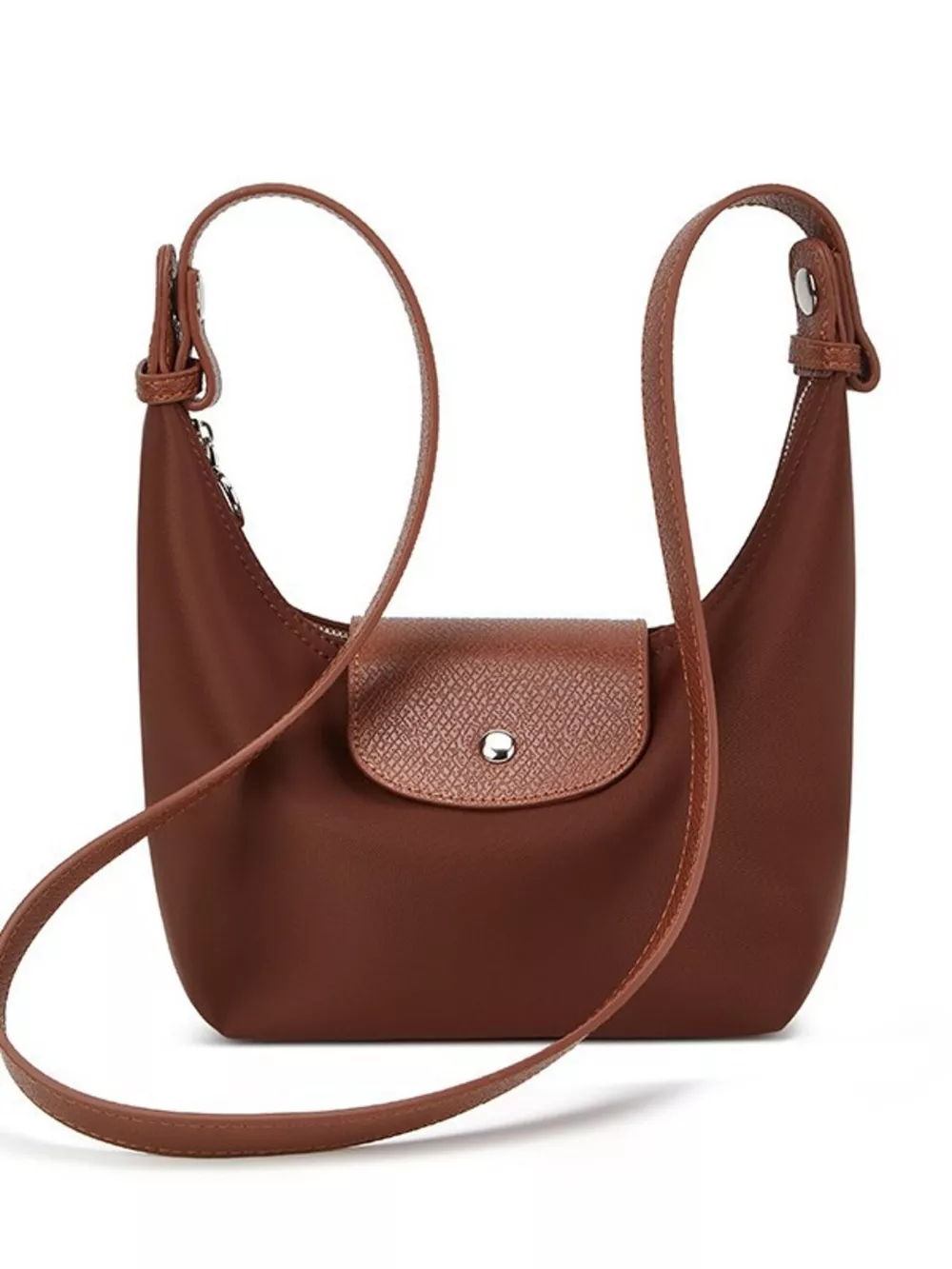 Minimalist Leather-Trimmed Shoulder Bag, image 6
