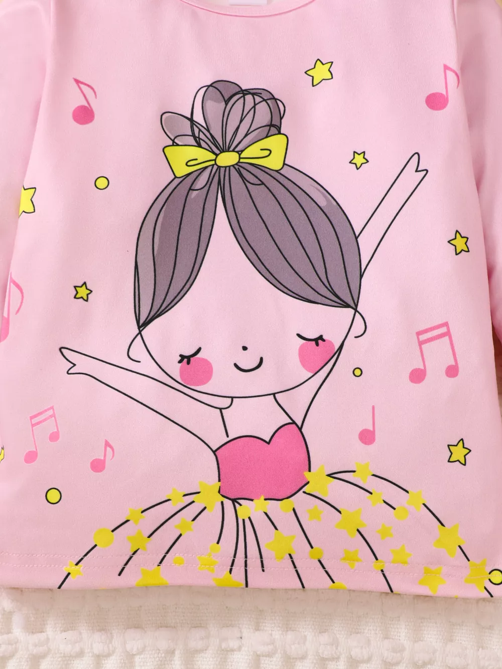 Children's Graphic Long Sleeve Top and Pants Set, image 7