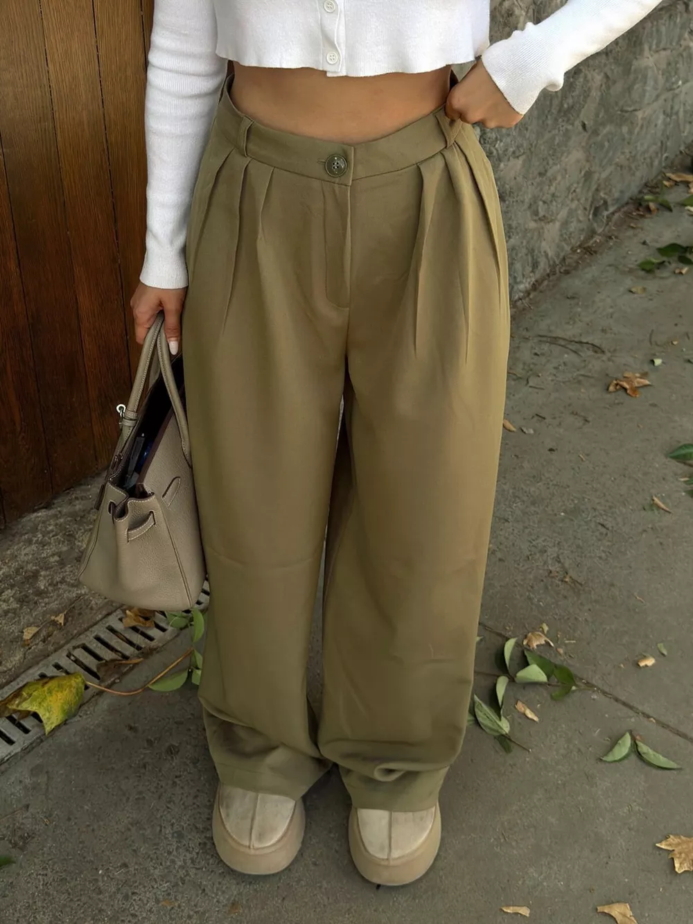 High-Waisted Pleated Wide-Leg Pants, image 22