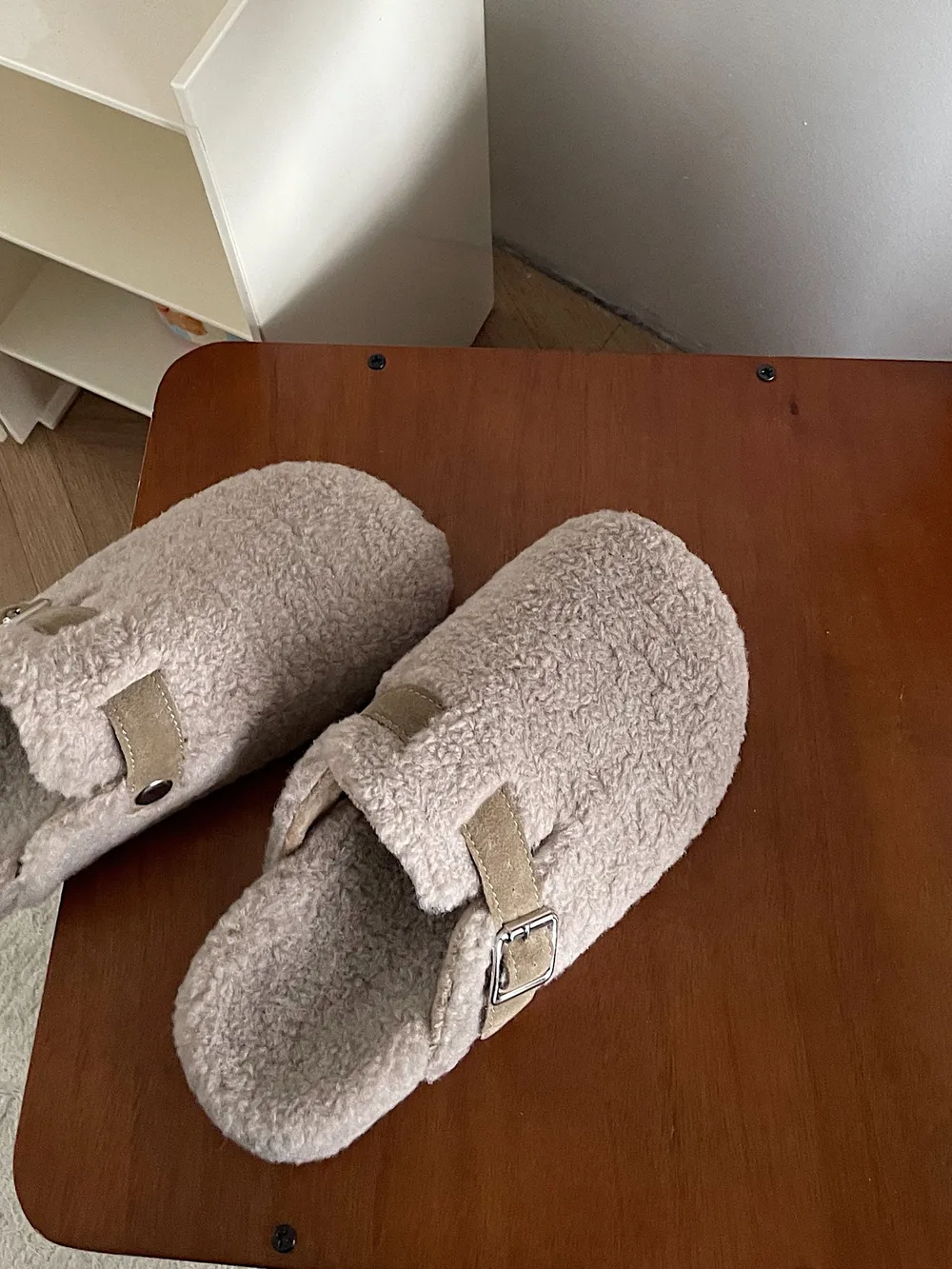 Cozy Plush Buckle Detail Slip-Ons, image 9