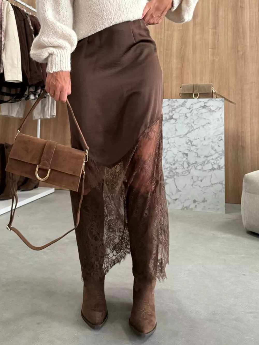 Lace Trim Skirt, image 2