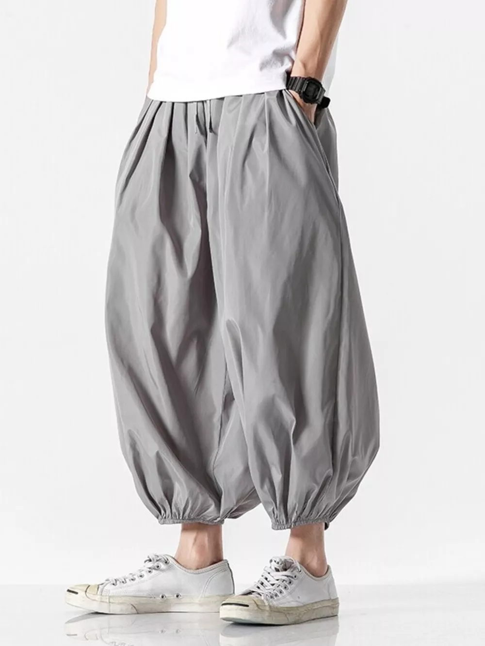 Men's Plus Size Loose Fit Harem Pants, image 4