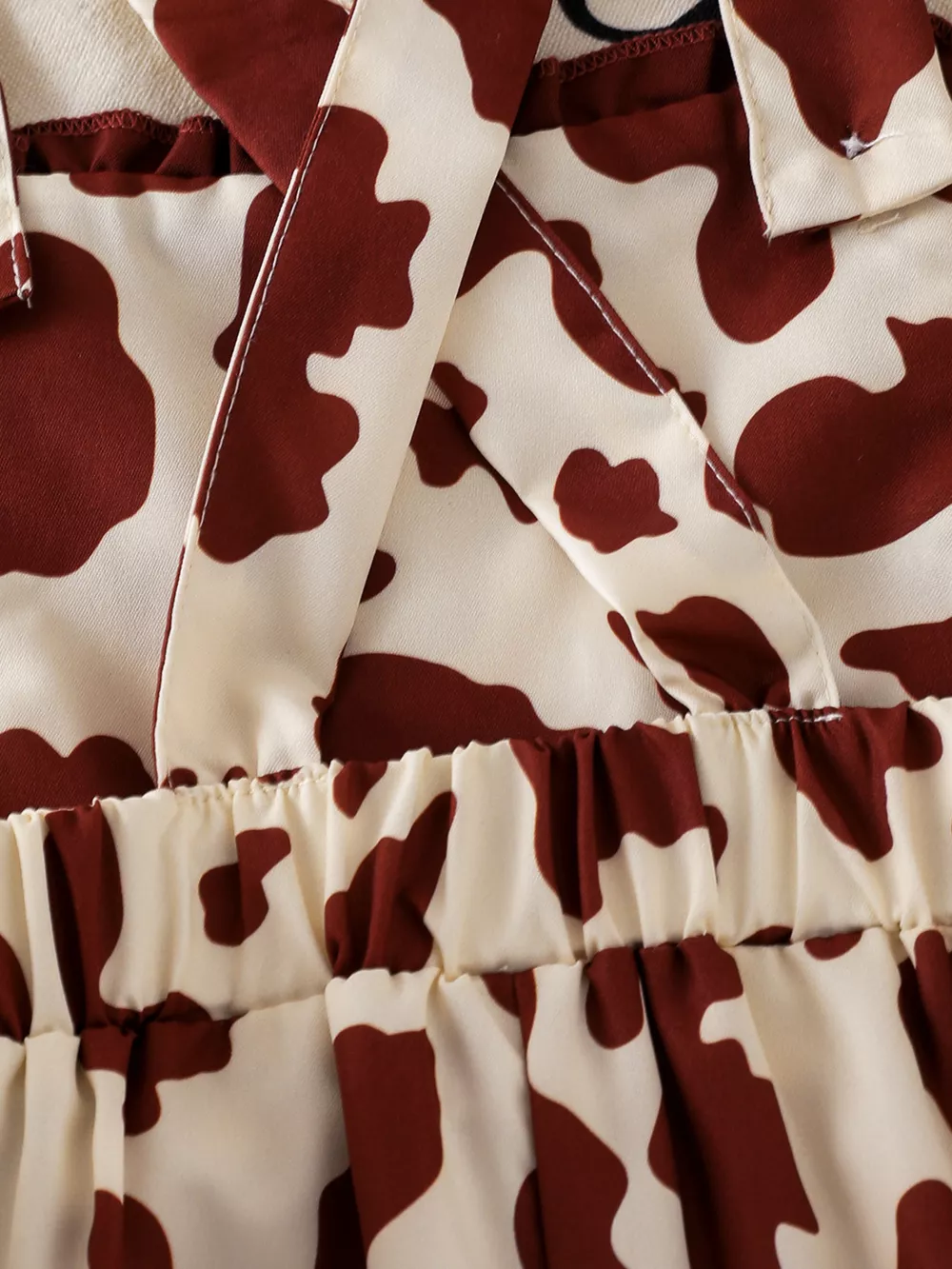 Children's Cow Print Ruffle Jumpsuit, image 12