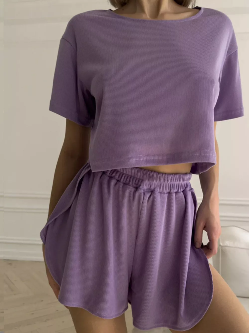 Round Neck Tee and Shorts Set, image 3