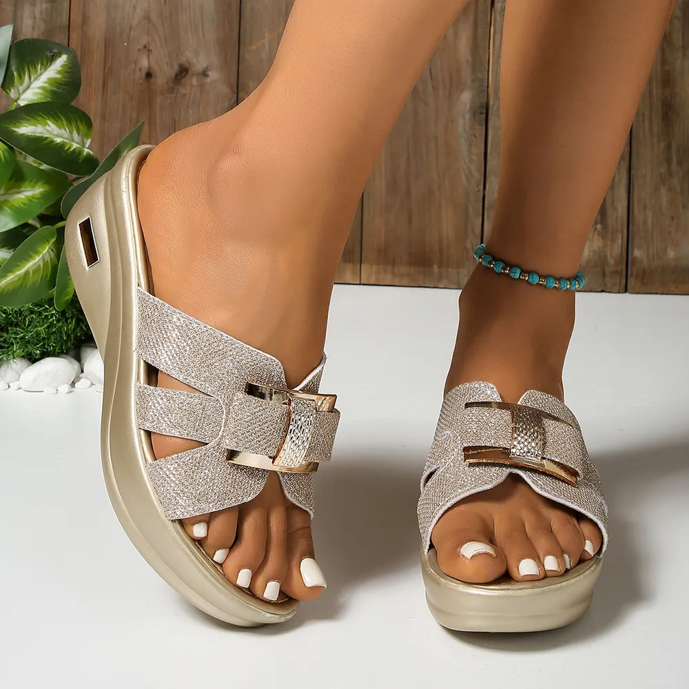 Open Toe Platform Wedge Sandals, image 7