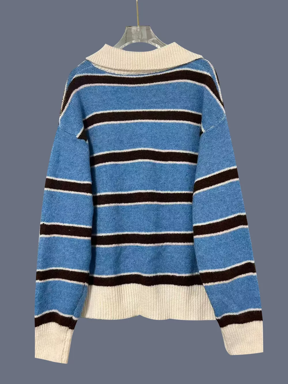 Striped Button Detail Sweater, image 6