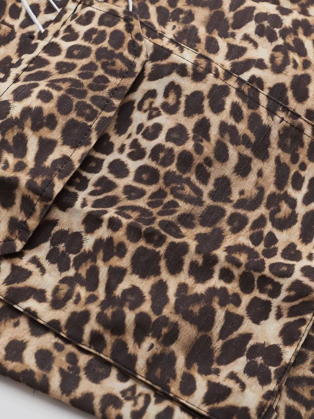 Men's Leopard Print Cargo Capris, image 3