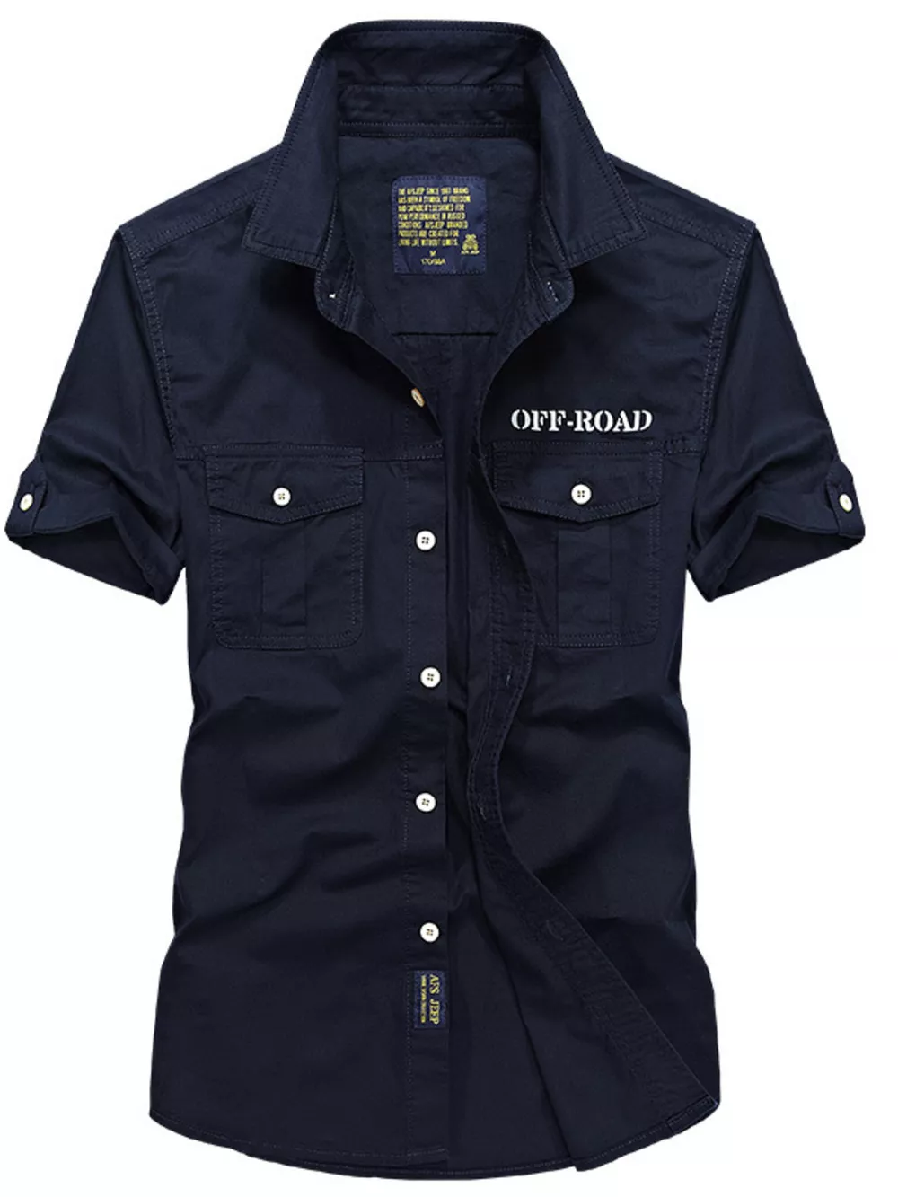Men's Plus Size Button Up Short Sleeve Shirt