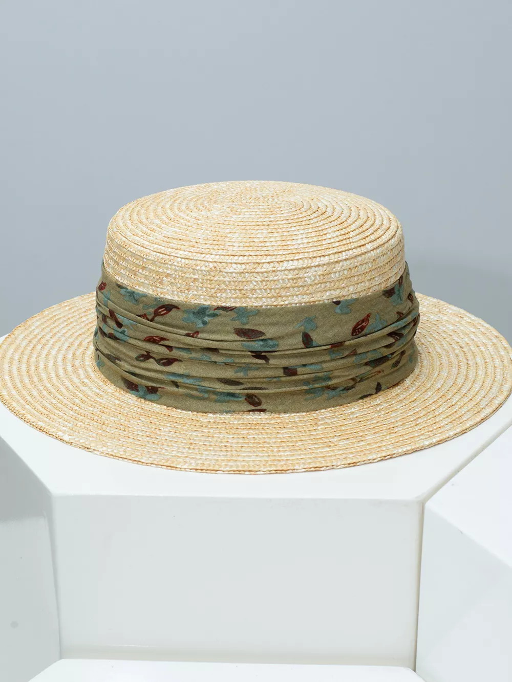 Ribbon Straw Boater Hat, image 6