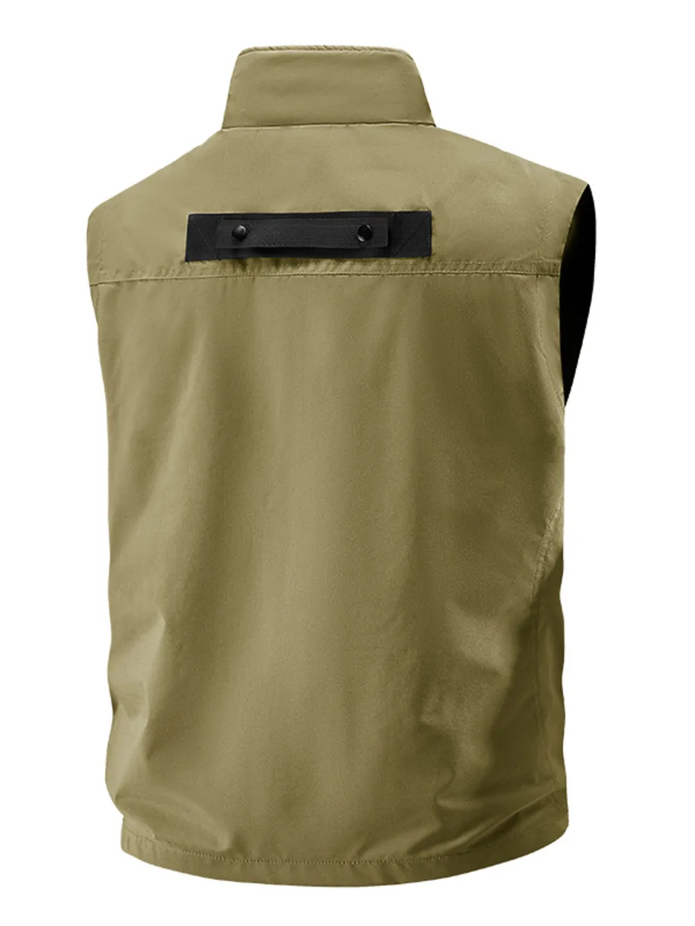 Men's Plus Size Zip Up Vest with Pockets, image 3