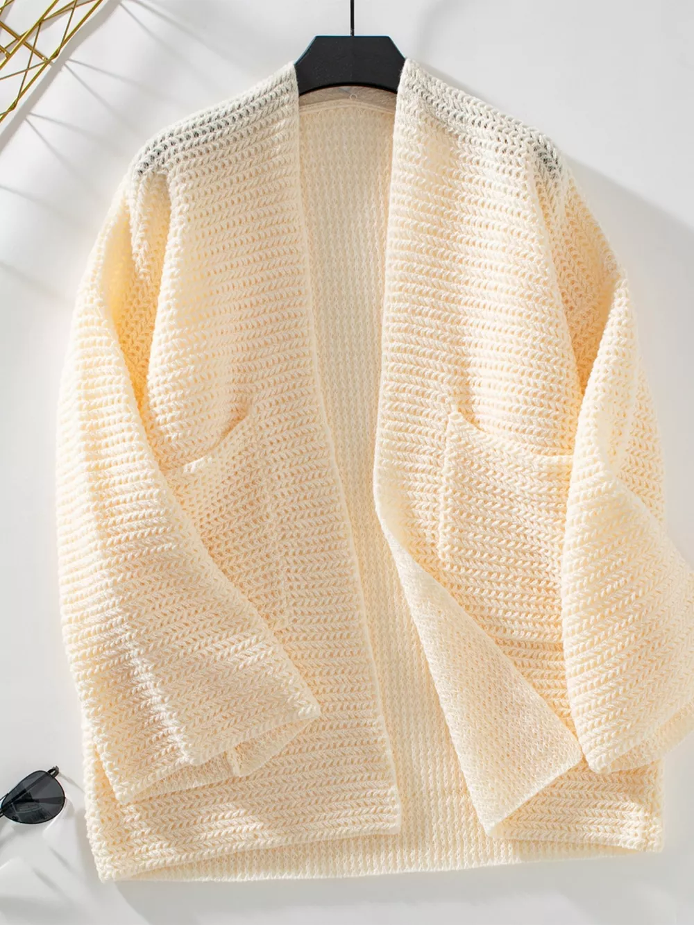 Cozy Knit Open Front Cardigan, image 5