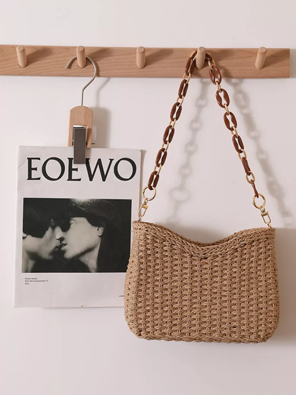 Woven Straw Shoulder Bag, image 13