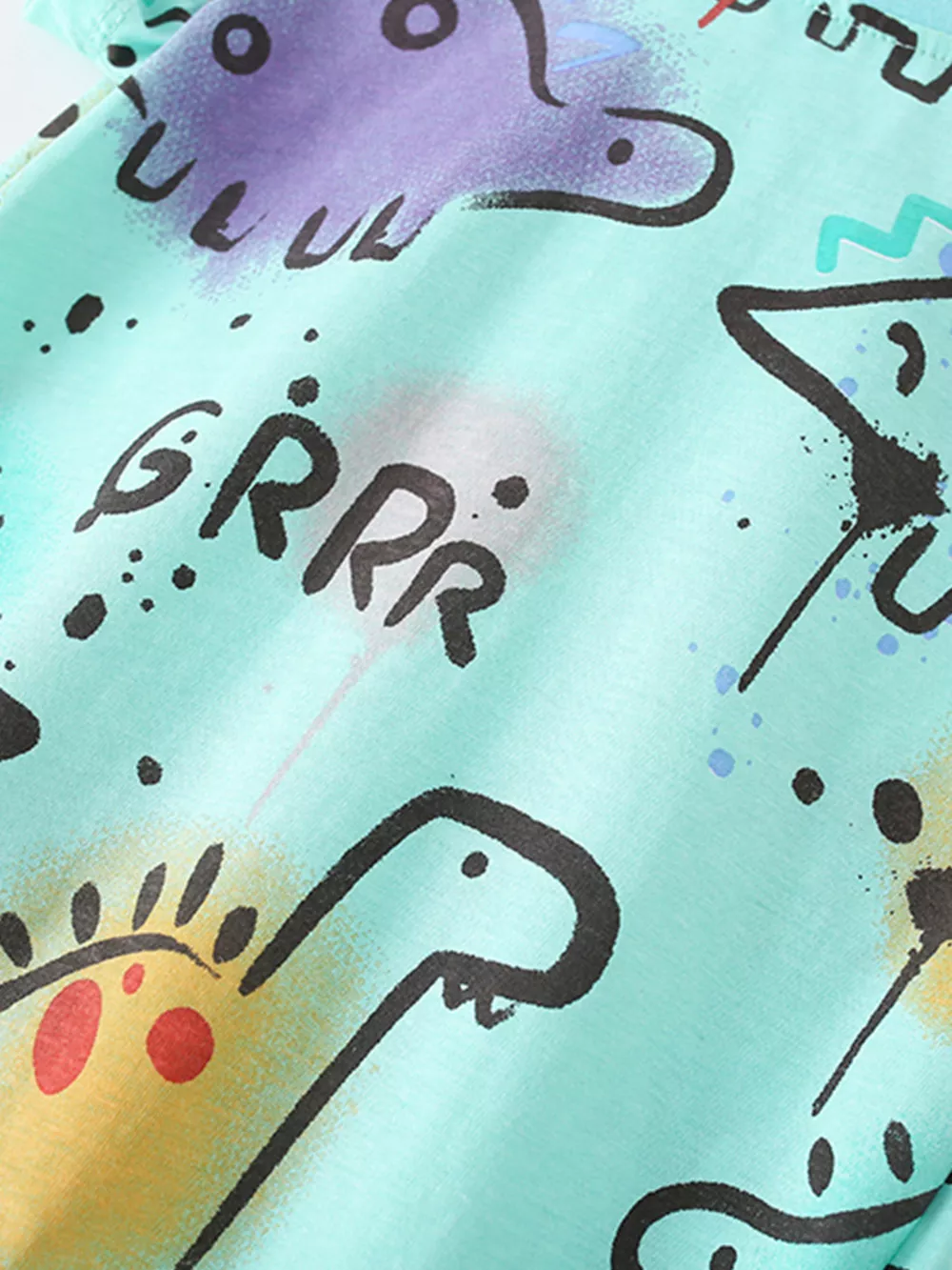 Children's Dinosaur Print Crew Neck Short Sleeve T-Shirt, image 4