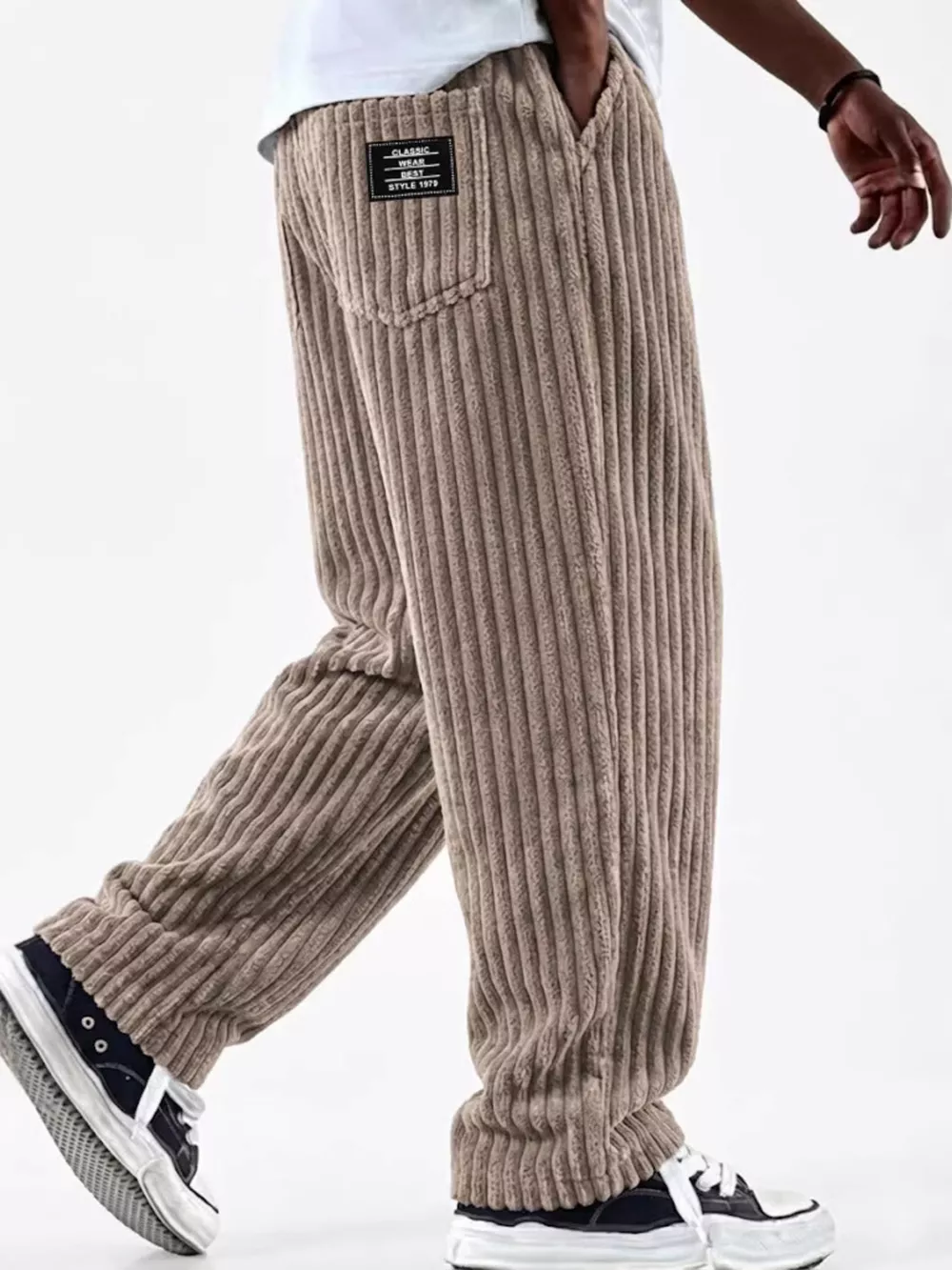 Men's Full Size Casual Corduroy Wide-Leg Pants Plus Size, image 6