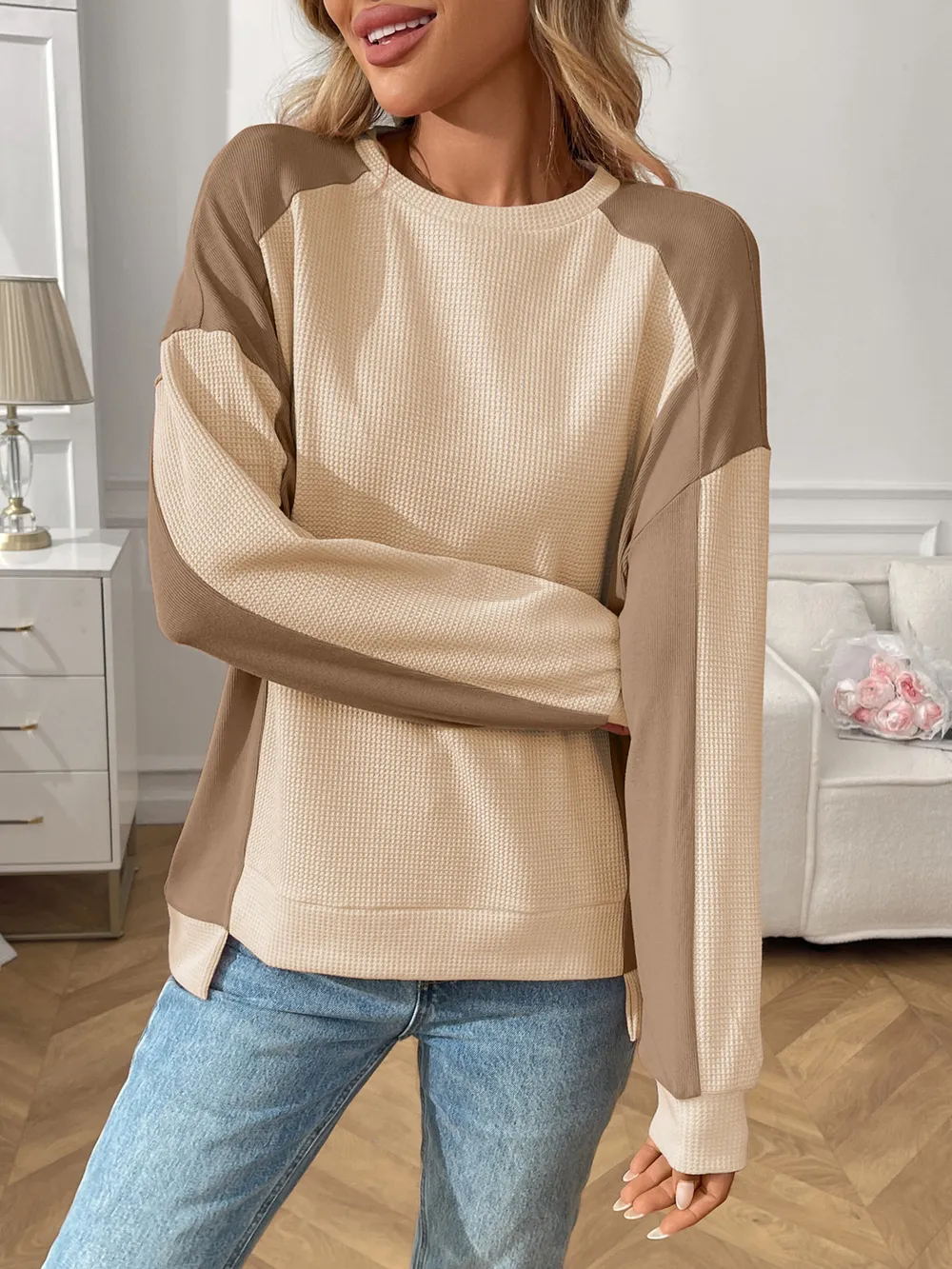 Color Block Long Sleeve Sweatshirt, image 8