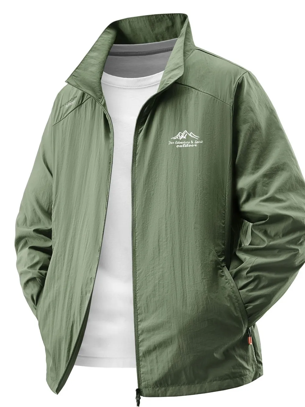 Men's Plus Size Lightweight Outdoor Windproof Jacket, image 6