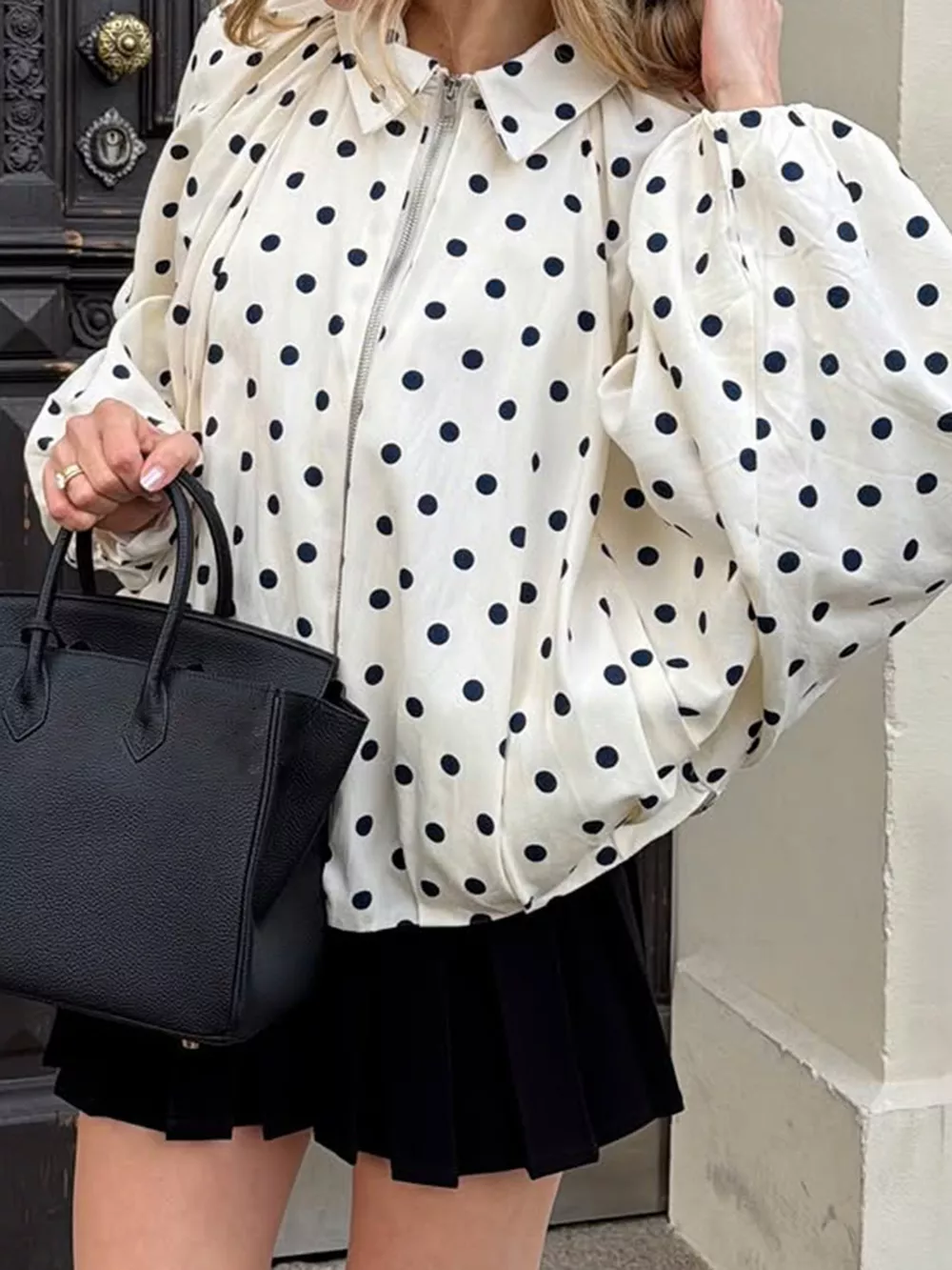 Polka Dot Zip-Up Jacket, image 4