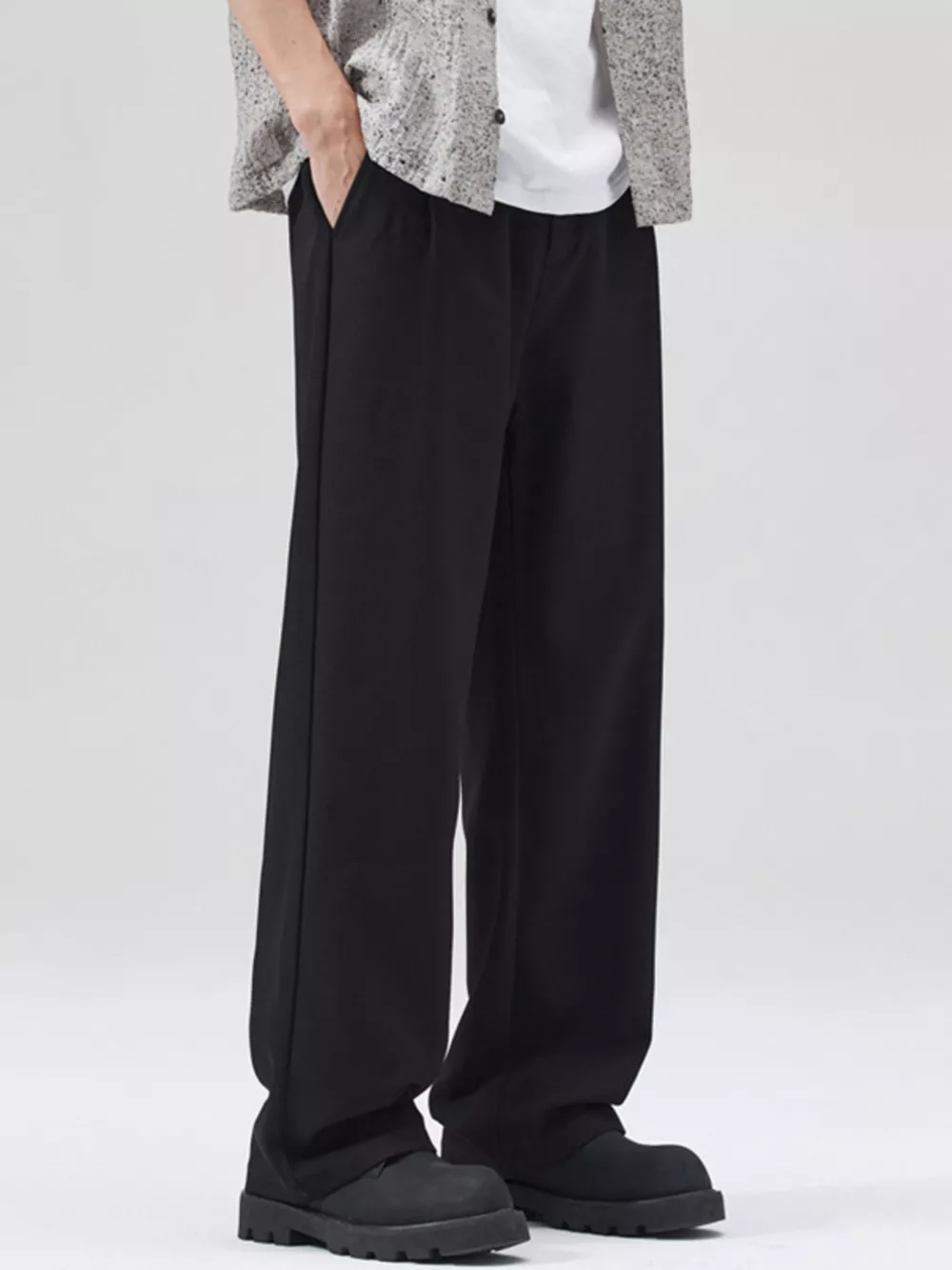 Men's Full Size Wide Leg Pleated Pants Plus Size, image 3