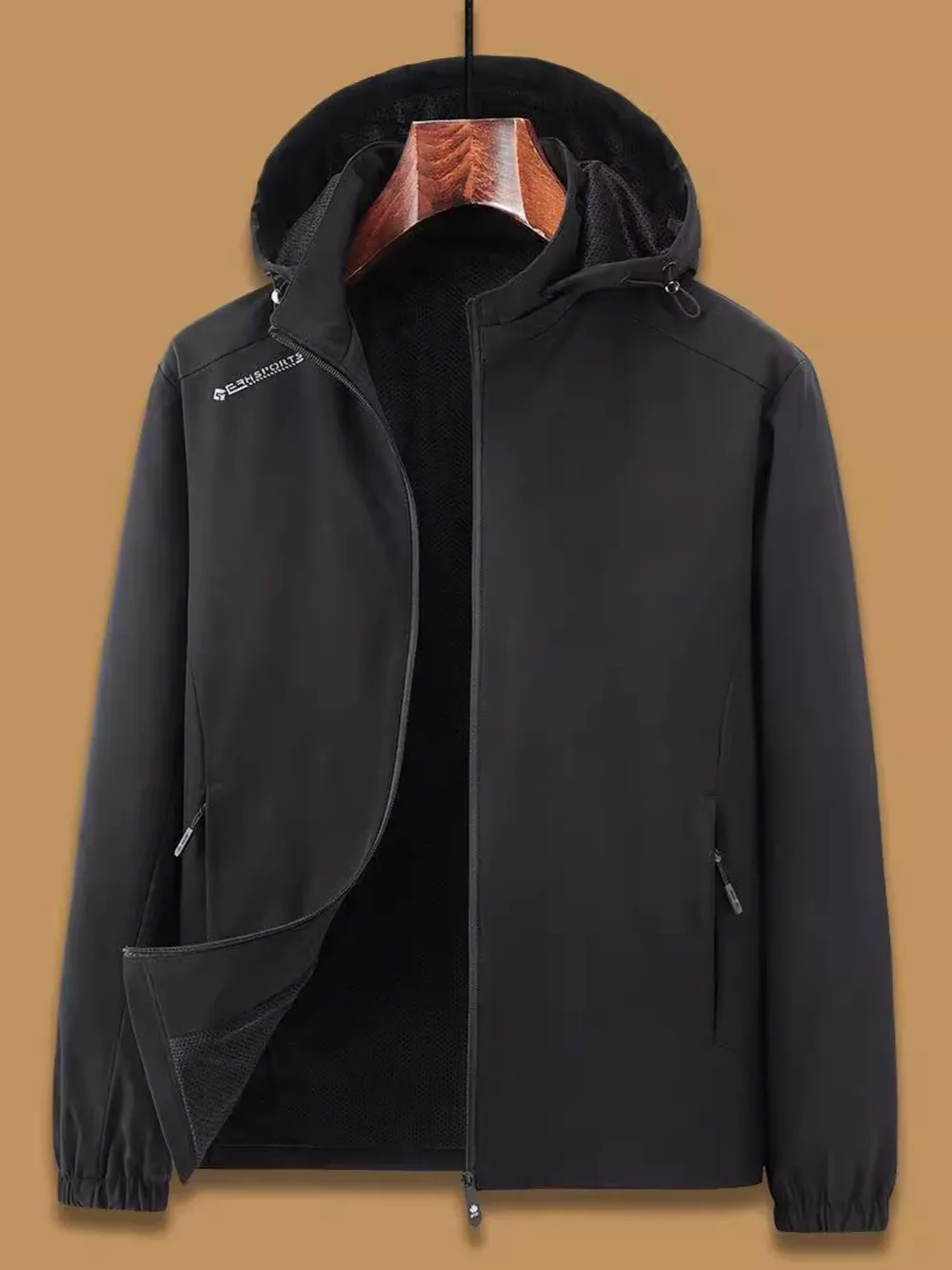 Men's Plus Size Casual Hooded Windproof Jacket