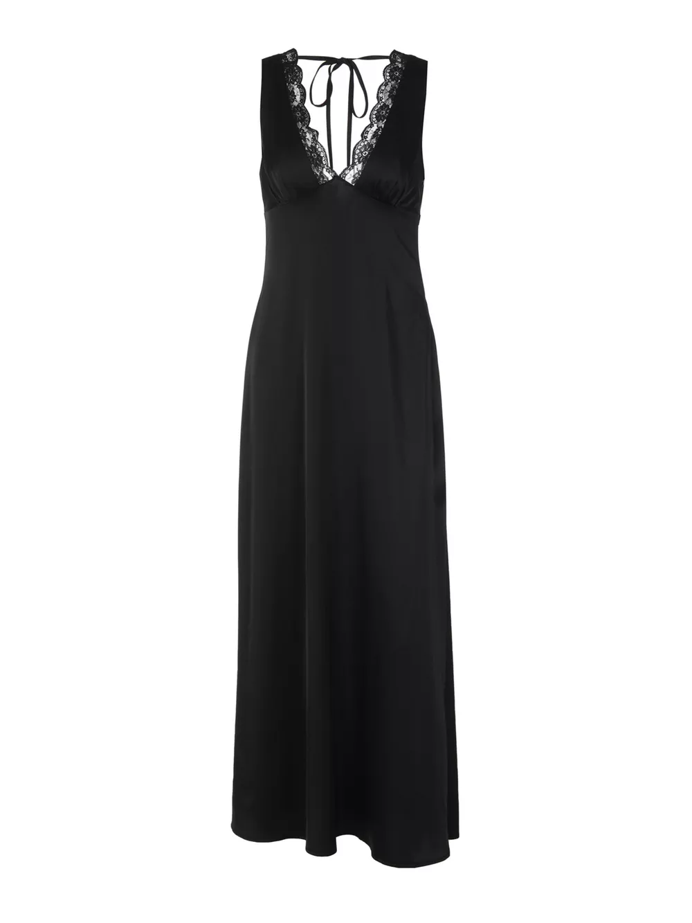 Lace Trim V-Neck Sleeveless Maxi Dress, image 9