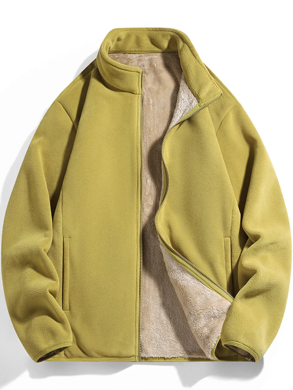 Men's Plus Size Fleece Lined Zip-Up Top, image 2