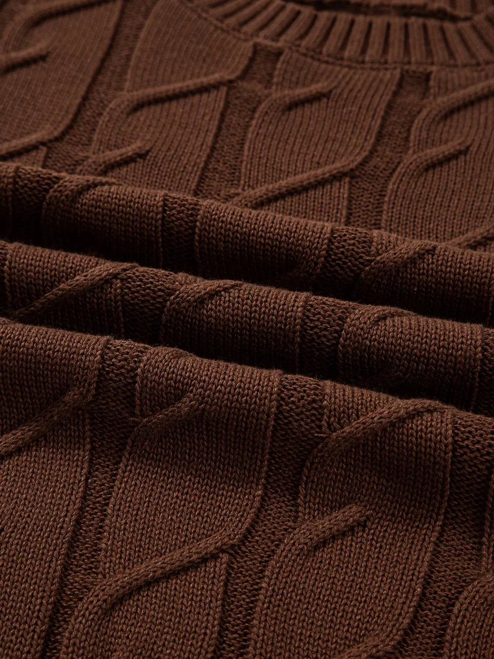 Cable Texture Crew Neck Short Sleeve Sweater Top, image 6
