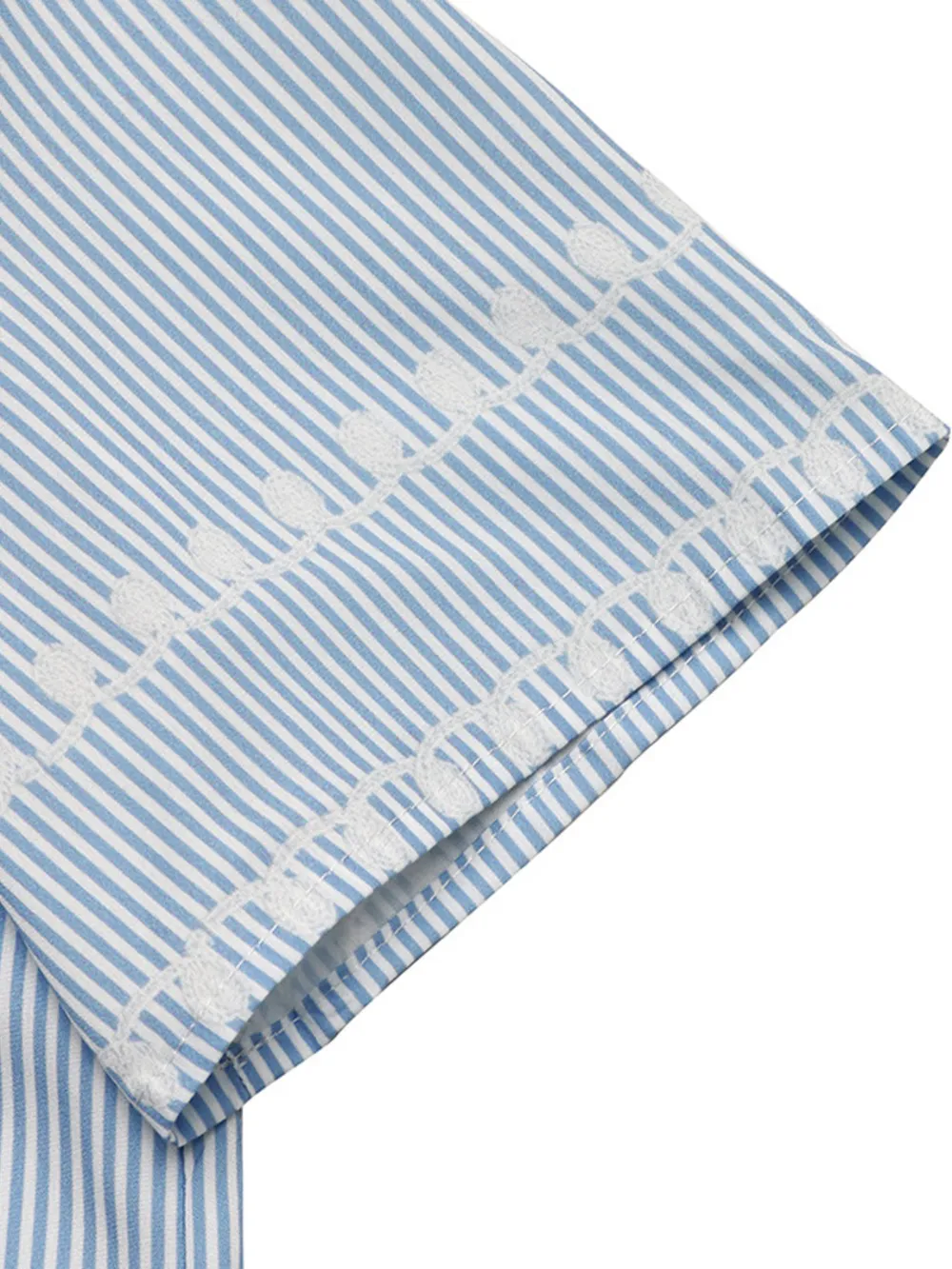 Floral Striped V-Neck Short Sleeve Shirt, image 7
