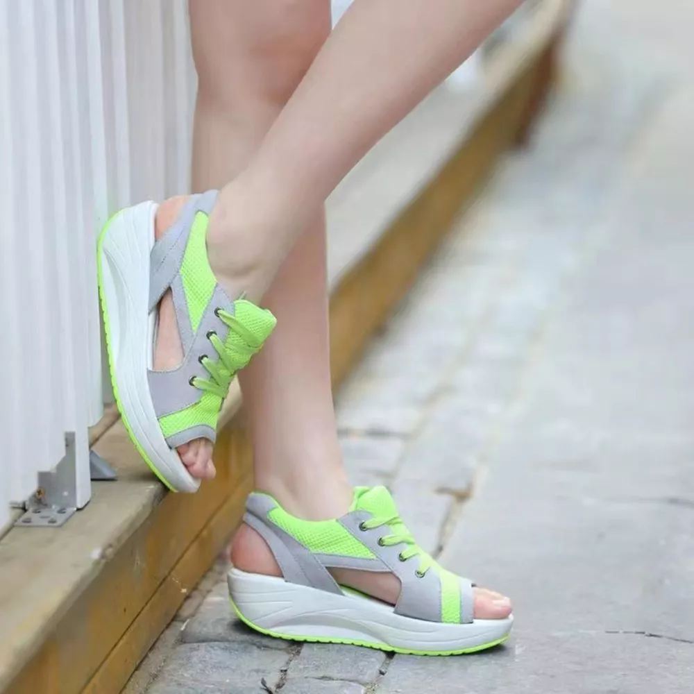 Lace Up Wedge Sandals, image 8