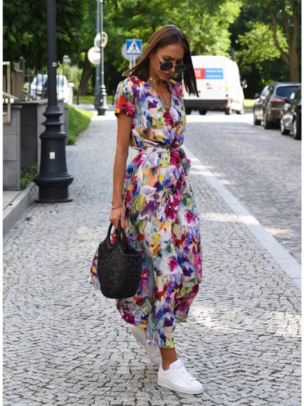 Surplice Short Sleeve Midi Dress, image 27