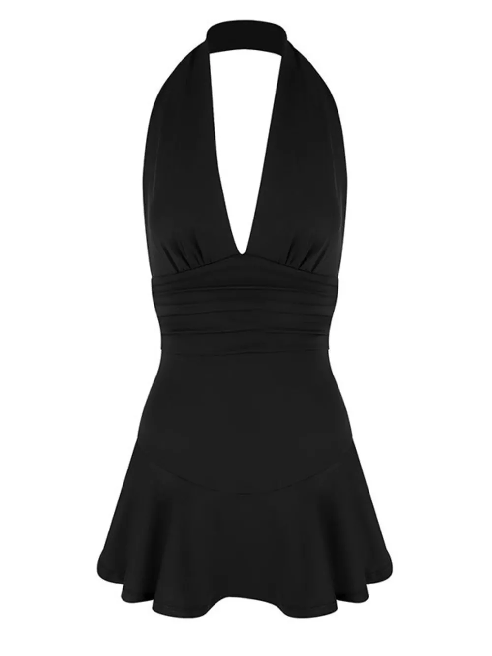 Halter Neck Ruffle Hem Mini Dress, image 22