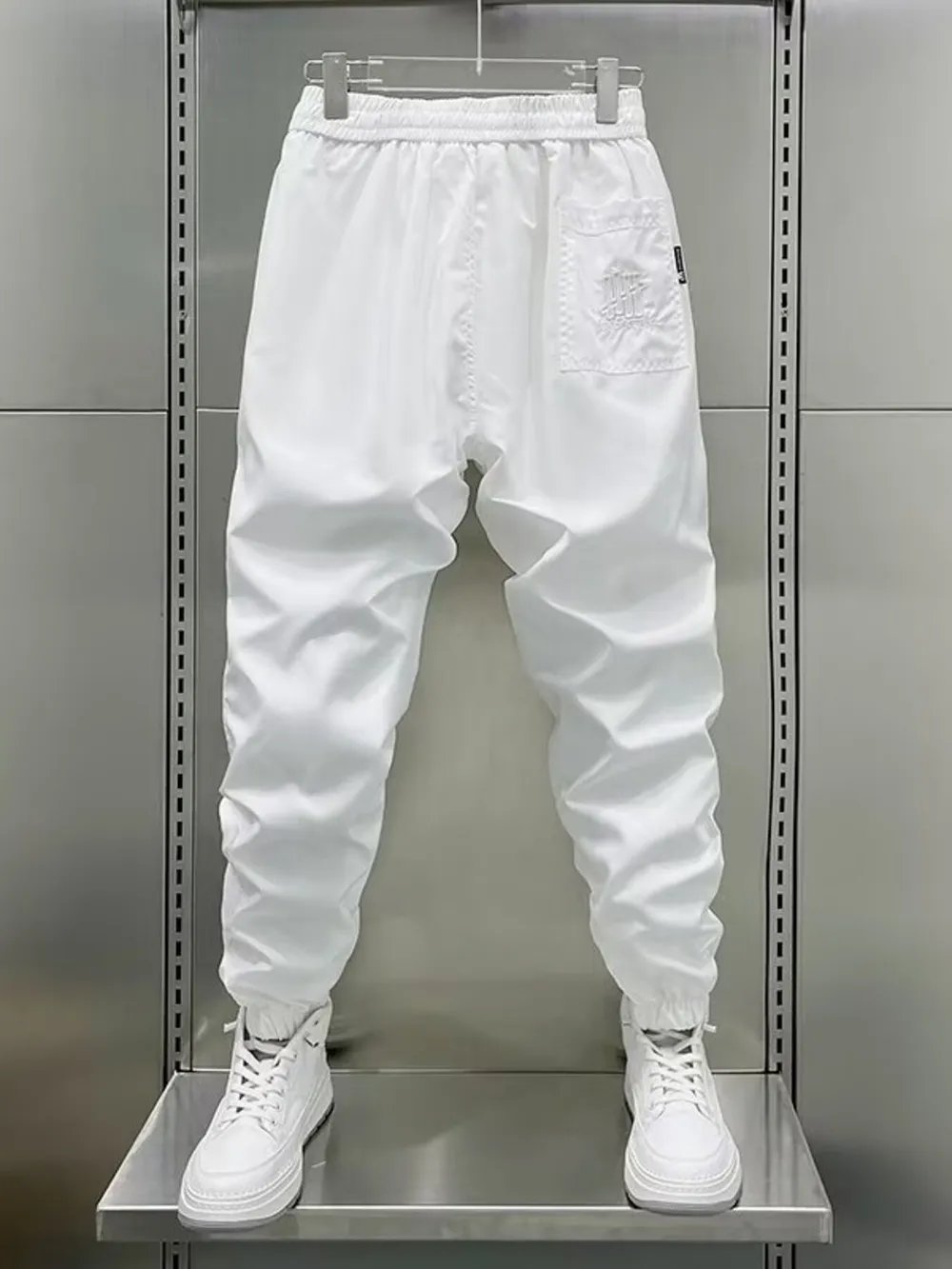 Men's Plus Size Casual Drawstring Joggers, image 3