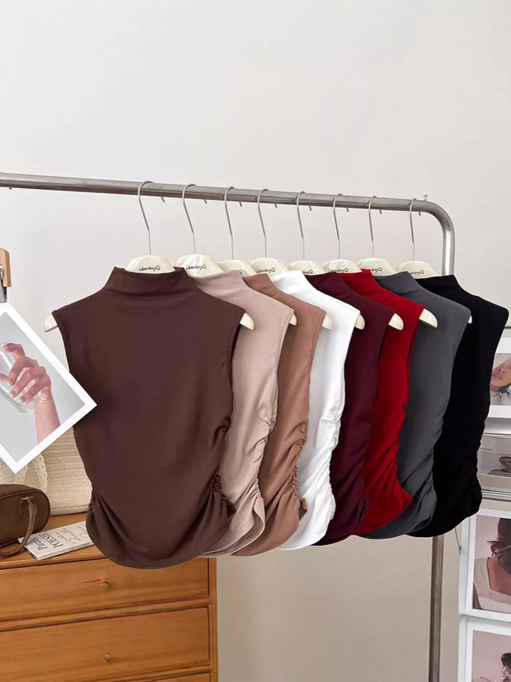 Ruched Mock Neck Tank, image 9