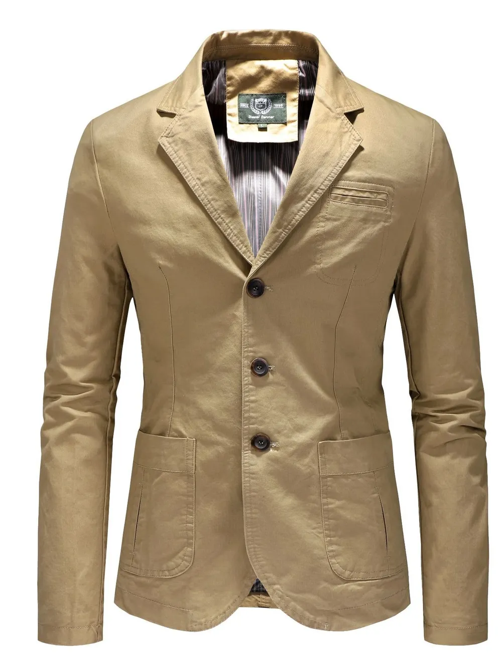 Men's Plus Size Casual Button Up Blazer, image 2