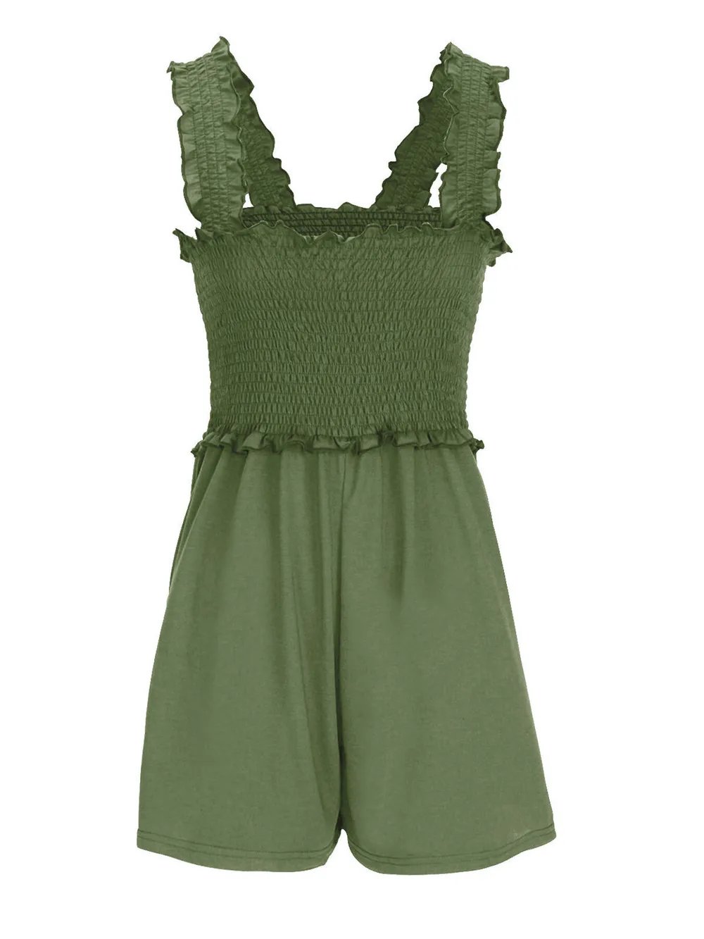 Smocked Square Neck Summer Romper, image 15