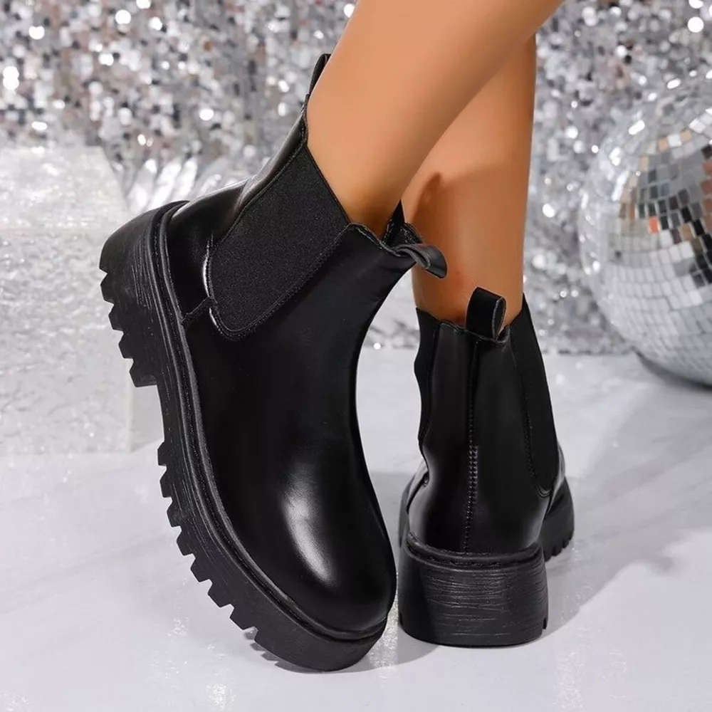 Round Toe Platform Boots, image 4