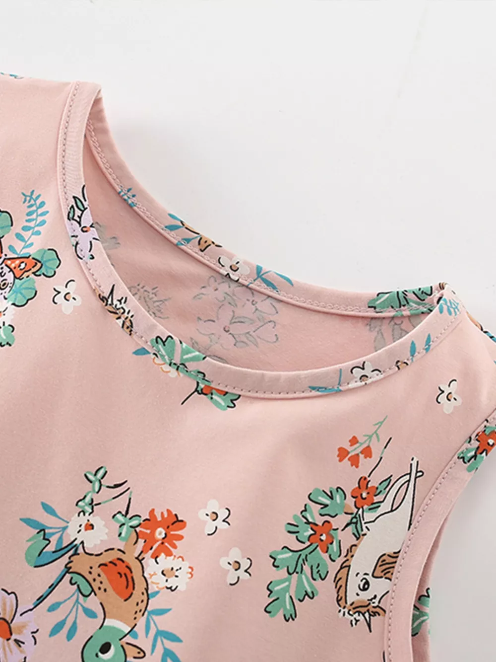 Children's Sleeveless Floral Animal Print Casual Dress, image 5