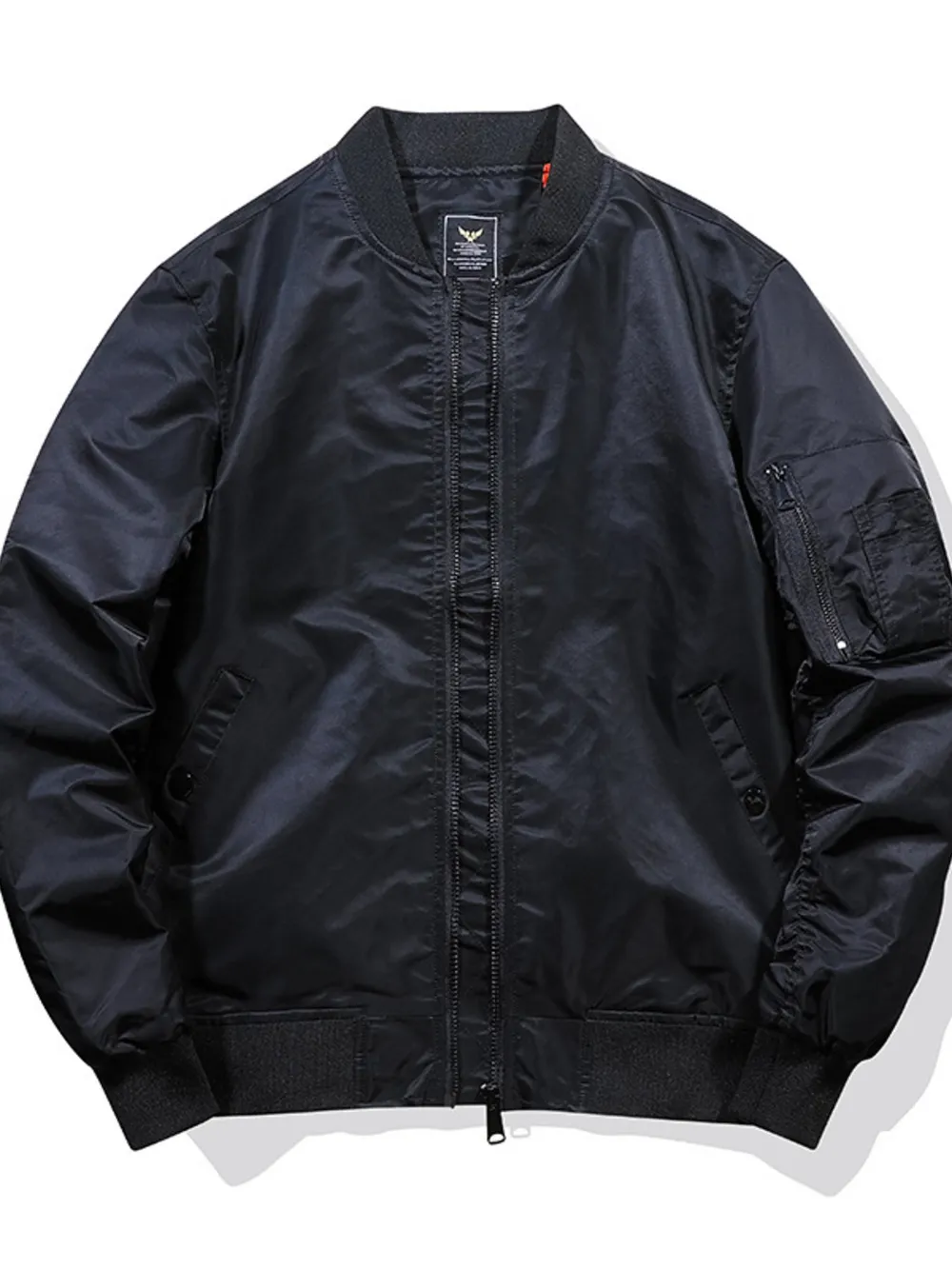 Men's Plus Size Zip Up Long Sleeve Jacket, image 4