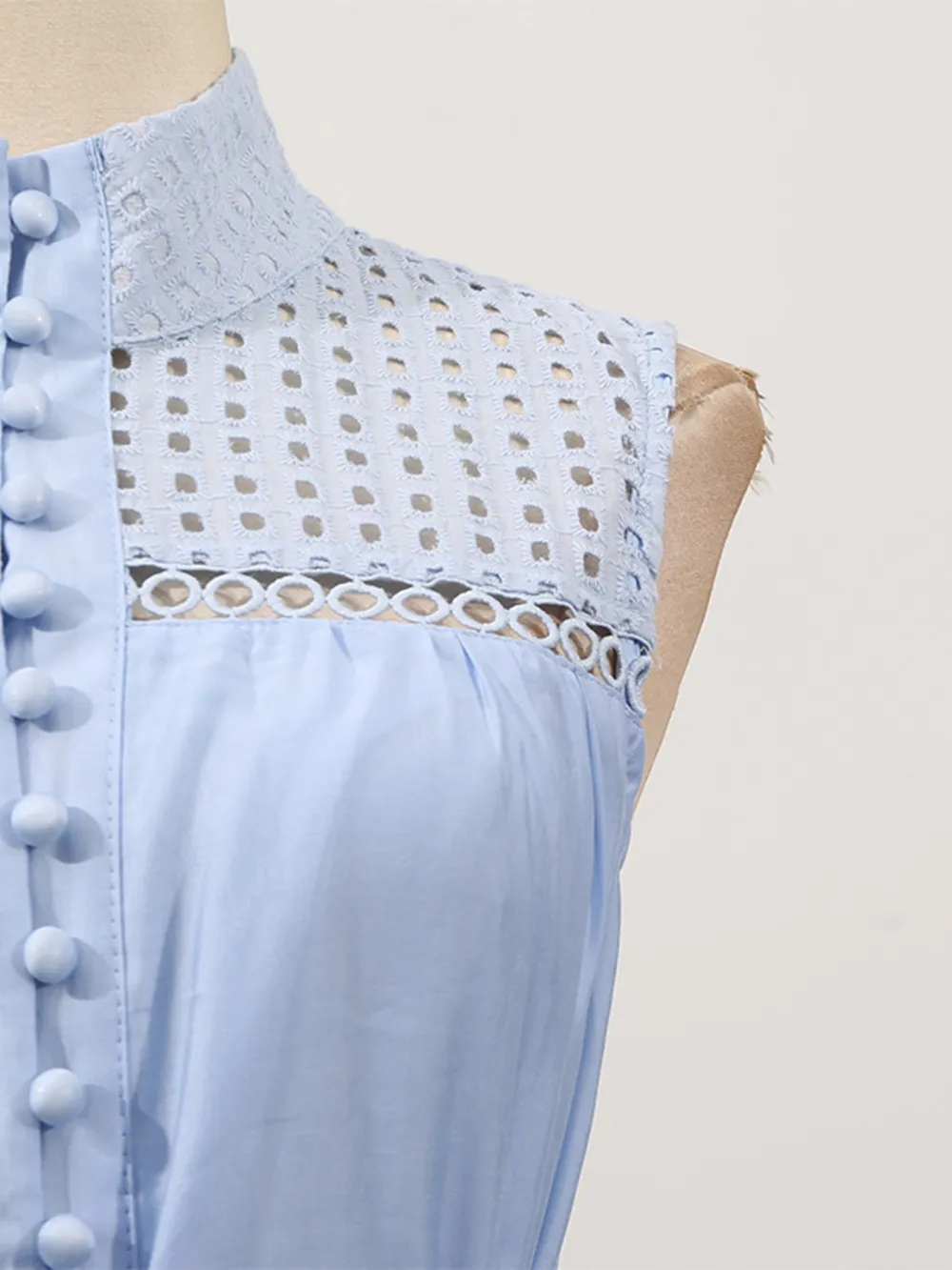 Hollow Out Sleeveless Midi Dress, image 10