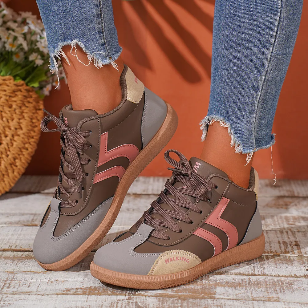 Round Toe Lace Up Sneakers, image 5